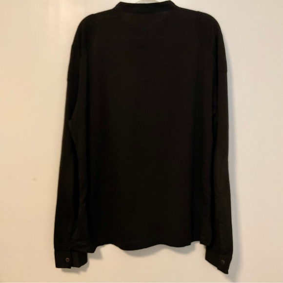 Ralph Lauren Black Label Button Front Chest Pockets Long Sleeve Shirt Black - Picture 7 of 14